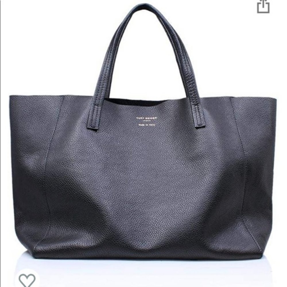 Kurt Geiger Black Leather Violet Tote